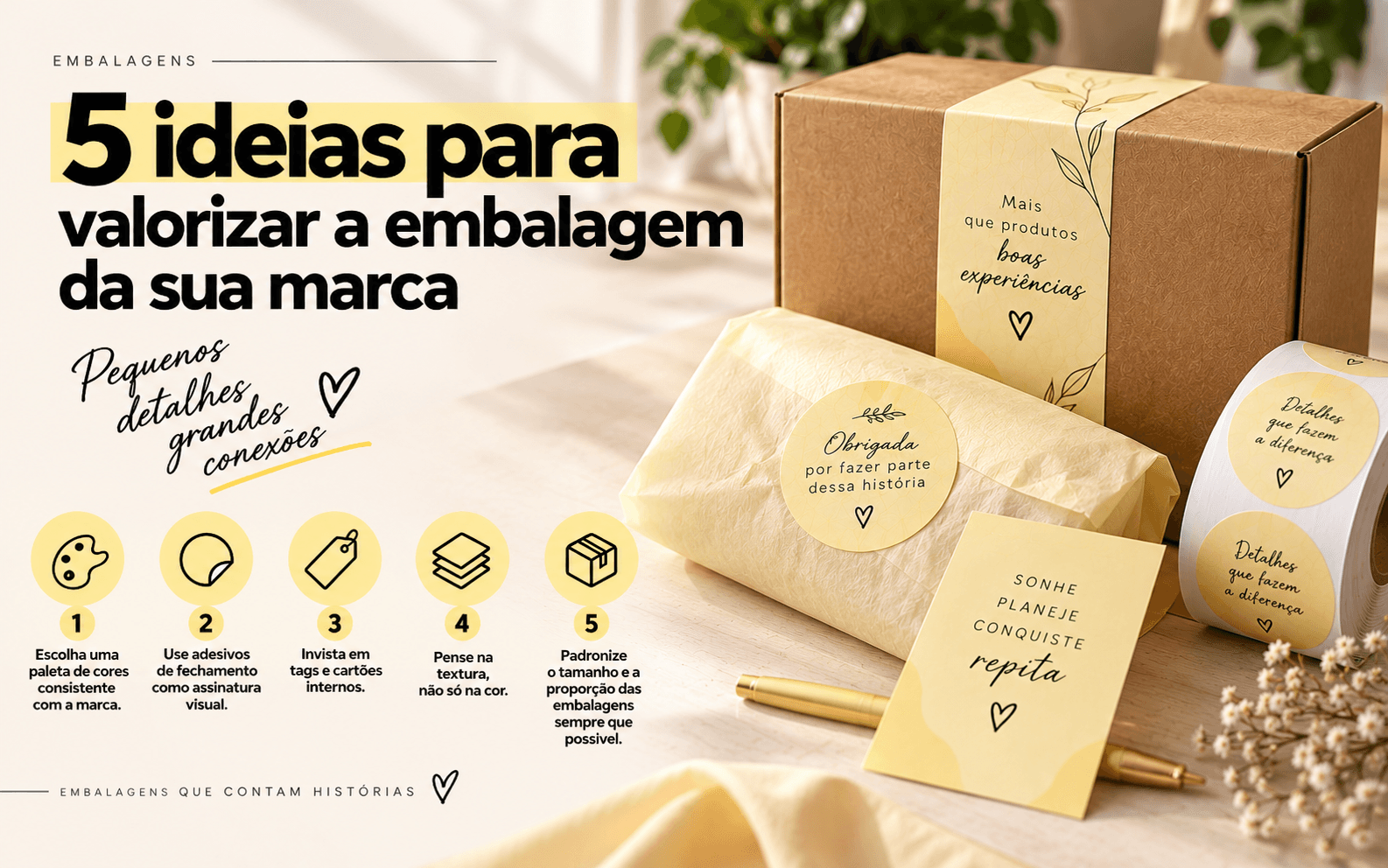 5 ideias para valorizar a embalagem da sua marca